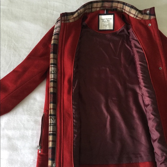 Tommy Hilfiger red blended wool coat - Picture 5 of 13